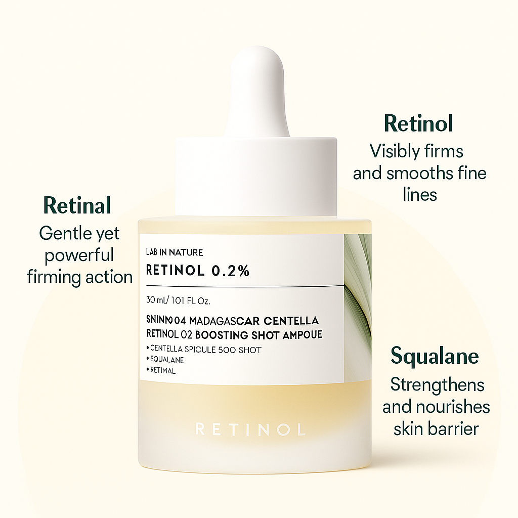 Retinol + Centella Boosting Serum – Fade Wrinkles, Brighten Tone & Smooth Skin (30ml)